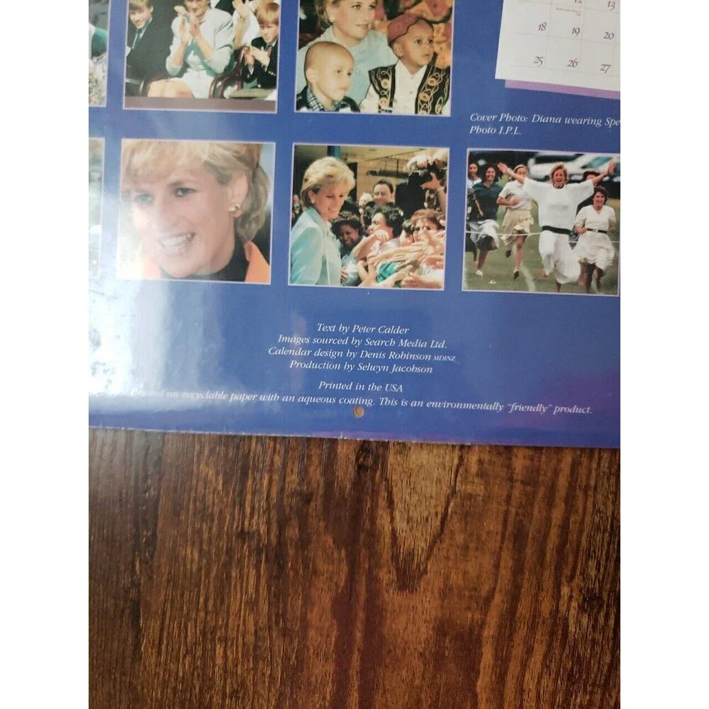 Diana The Peoples Princess 1998 Vintage Calendar NOS Sealed Princess Of Wales